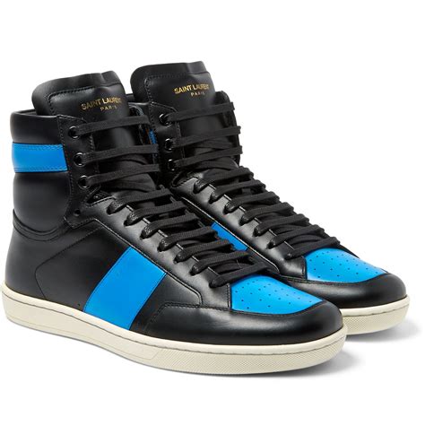 cream ysl high tops men|st laurent high top sneakers men.